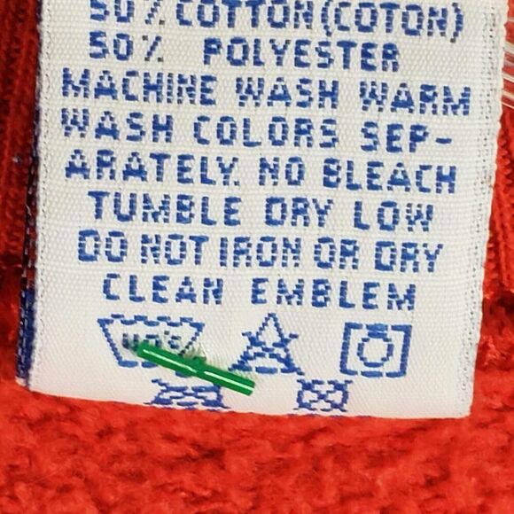 Vintage 90s M&M Crewneck Sweatshirt Mens Size L Large Red Pullover USA Russell - Picture 6 of 12